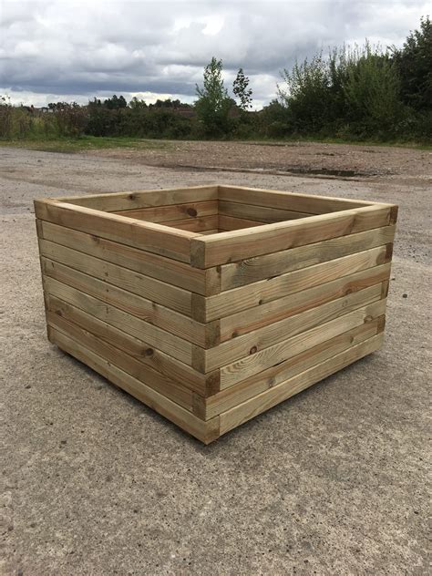 Extra large square wooden planters ~ Jarrells