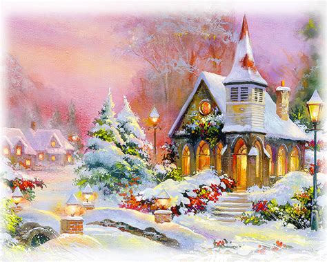 Christmas Church Scenes Wallpapers - Wallpaper Cave