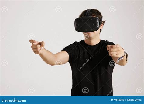 Gaming in VR glasses stock photo. Image of game, futuristic - 77848326