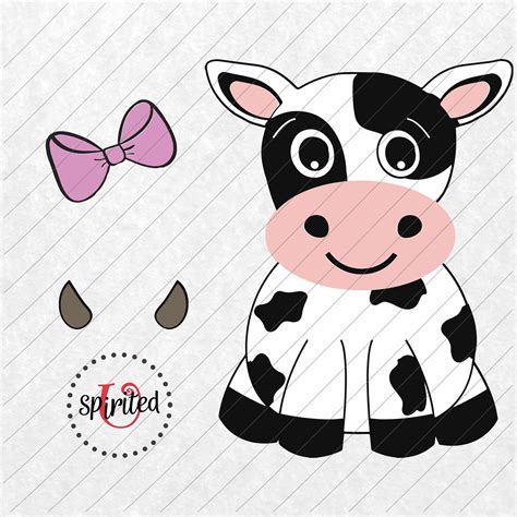 Free 193 Baby Cow Face Svg SVG PNG EPS DXF File