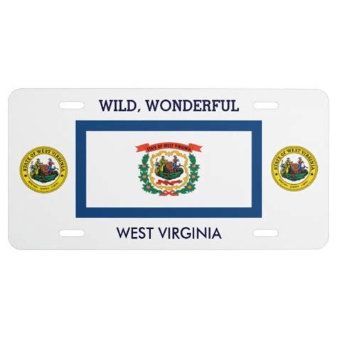 West Virginia Custom Front License Plate | Zazzle