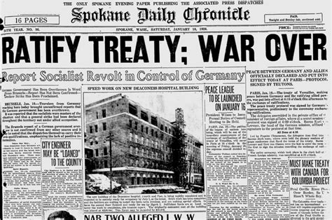 100 years ago: Allies, except U.S., ratify treaty to end World War I ...