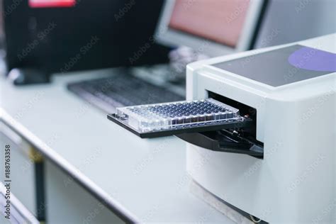 ELISA plate to measure OD with microplate reader. Stock Photo | Adobe Stock