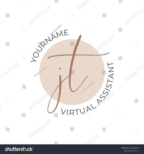 Illustrated Virtual Assistant Logo Design Template Stock Vector ...