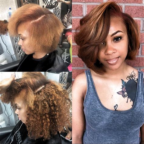 Reposted from @atlhairbyholly - TbT #microlinks with #silk press and # ...