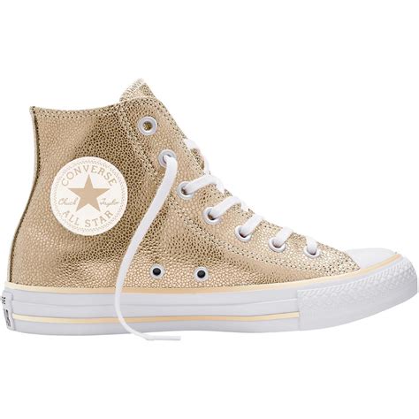 Converse Chuck Taylor All Star Stingray Metallic Hi Top Light Gold (Women's) | Musician's Friend