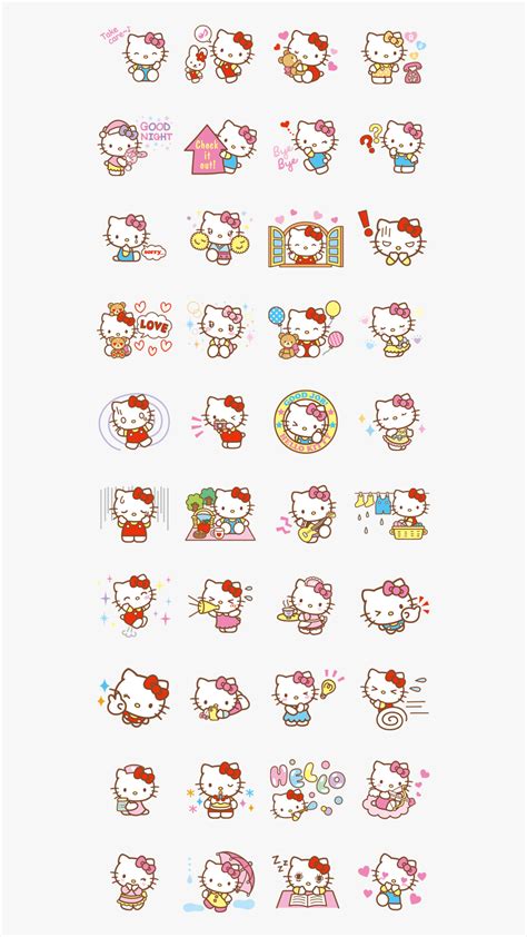 Sticker Hello Kitty Emoji, HD Png Download , Transparent Png Image - PNGitem