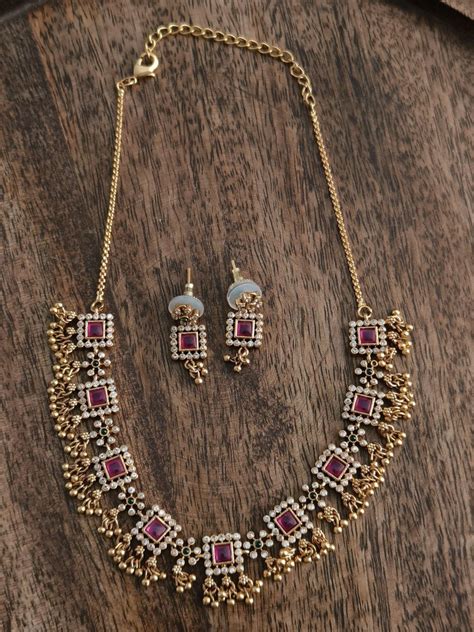 Wedding Wear 22 K 2 gram gold necklace set at Rs 2000/set in Jodhpur ...