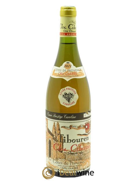 Acheter Côtes de Provence Clos Cibonne Prestige Caroline 2021 (lot: 14552)
