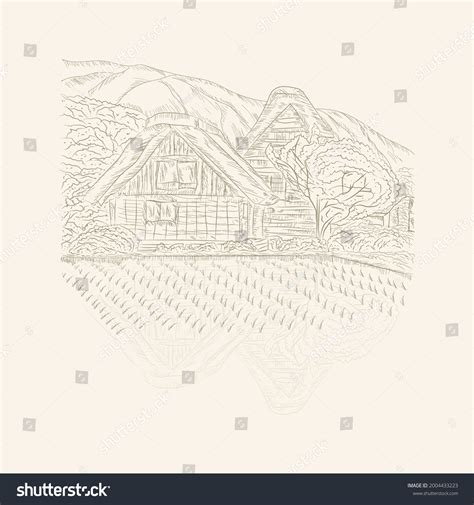 Sketch Illustration Hand Drawing Rice Field Stock Vector (Royalty Free) 2004433223 | Shutterstock