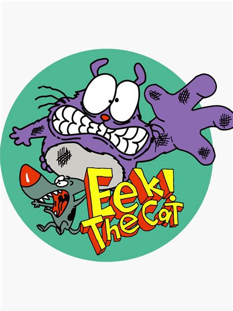 "Eek! The Cat (and Sharky) " Sticker for Sale by SNMtDesign | Redbubble