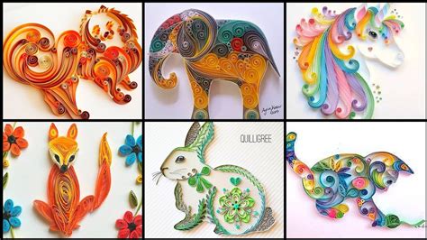 30+Different Paper Quilling Art & Design on Animals style | Animal Quilling Art - YouTube