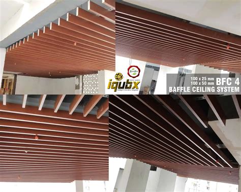 IQUBX greenpro certified -Modular-Multifinish-Acoustic-Baffle Ceiling