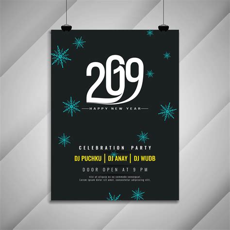 Happy New Year 2019 celebration party template 270497 Vector Art at ...