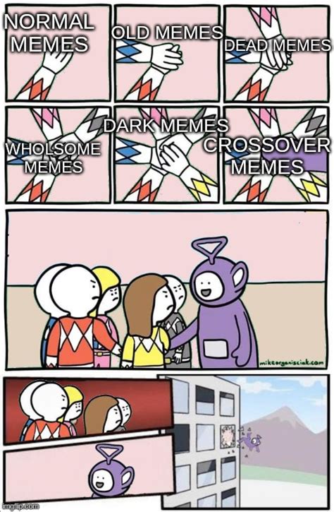 Crossover Memes | Tinky Winky Joins Hand Stacking | Know Your Meme