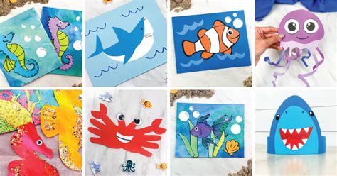 38 Fun Ocean Crafts For Kids [Free Templates]