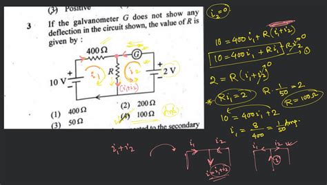 17 If the galvanometer G does not show any deflection in the circuit show..