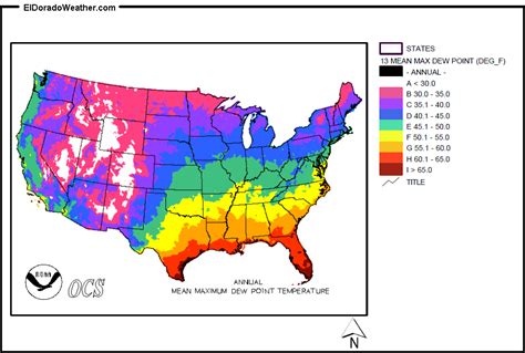 Dew Point Map | Color 2018