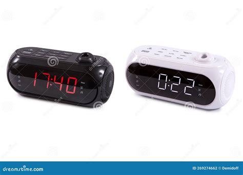 Digital Alarm clock stock photo. Image of white, alarm - 269274662