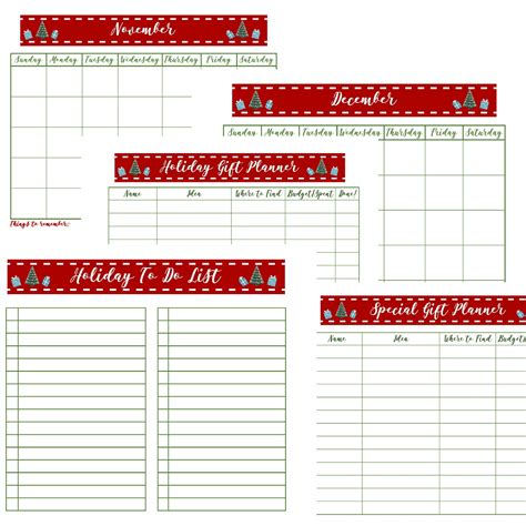 Christmas Menu Planning Xmas list Holiday Planner Traditional Christmas Planner Holiday Budget ...