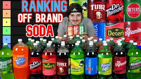 Ranking 48 OFF BRAND SODAS (Tier List) - YouTube