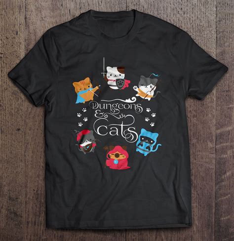 Dungeons Cats - Dungeons & Dragons - T-shirts | TeeHerivar