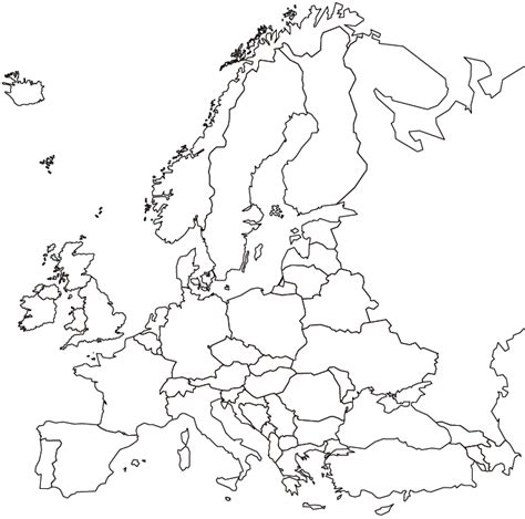 Political Map Of Europe Blank