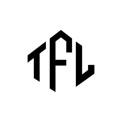 diseño de logotipo de letra tfl con forma de polígono. diseño de logotipo en forma de cubo y ...