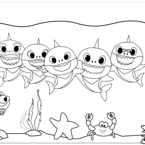 Baby Shark Printable Coloring Pages