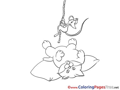 Rat Cat for Children free Coloring Pages