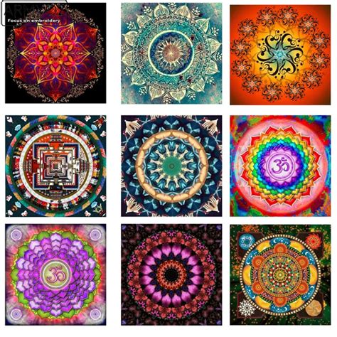 New 5D Diy Diamond Painting religion Mandala Home Decor Full Rhinestones Mosaic Inlay Diamond ...