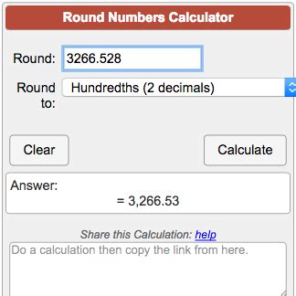 Rounding Numbers Calculator