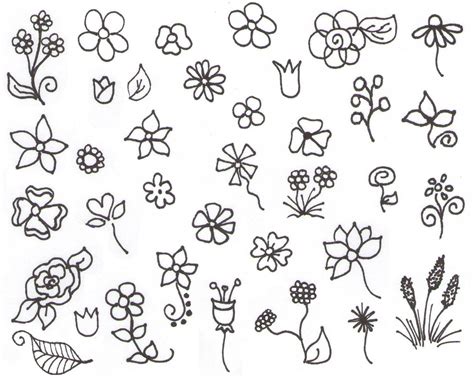 Simple Flower Pattern Drawing at PaintingValley.com | Explore collection of Simple Flower ...