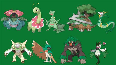 Grass-type Starter Pokemon (Final evolutions) by quintonshark8713 on ...