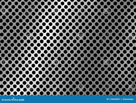 Abstract Silver Metal Background Made from Hexagon Pattern Texture ...