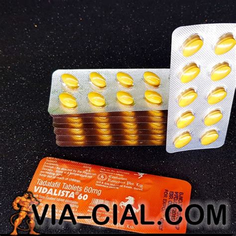 Generic Cialis Vidalista Tadalafil Strong 60mg Yellow Pills