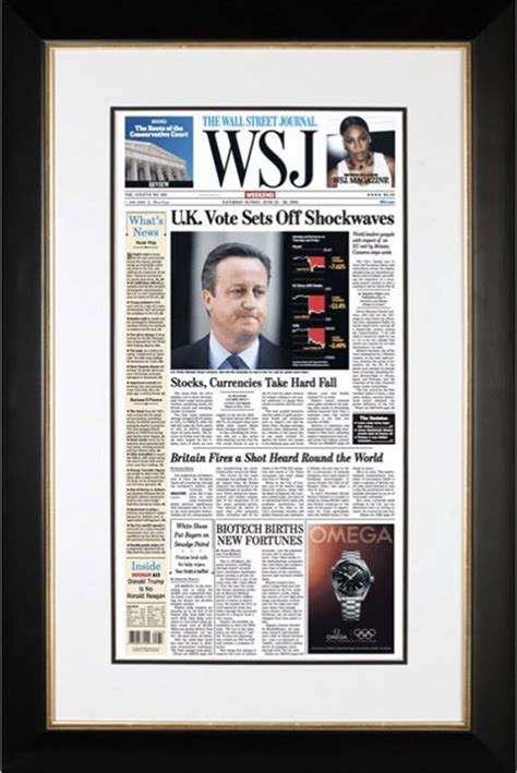 Pre-selected Historic Front Pages – The Wall Street Journal Framed Reprints