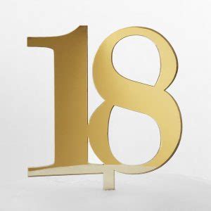 Classic Number 18 Cake Topper - SANDRA DILLON DESIGN