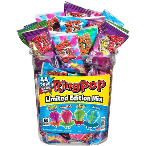 Ring Pop Assorted Flavors Lollipops Candy Tub Bulk Variety Pack, 0.5 Oz, 44 Count - Walmart.com ...