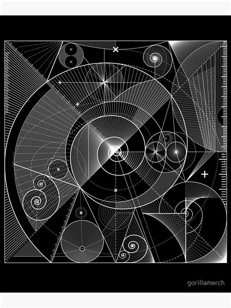 "Fibonacci Sequence, Spiral, Sacred Geometry Design" Poster by gorillamerch | Redbubble Sacred ...