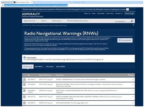 Navigational warnings: a quick method to update your NAVAREA folder