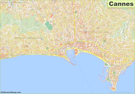 Large detailed map of Cannes - Ontheworldmap.com