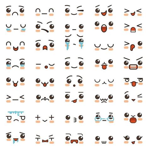 Kawaii smile cartoon emoticons and emoji... | Premium Vector #Freepik #vector #background #love ...