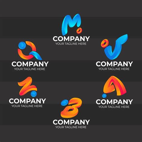 Gradient Alphabet Logo for Company 16370144 Vector Art at Vecteezy