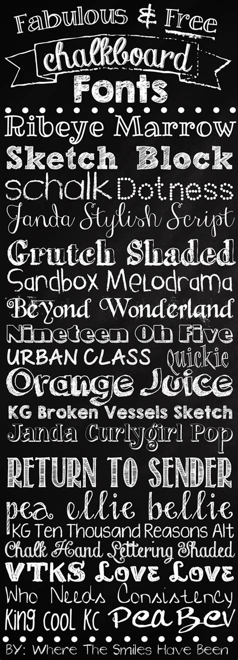 Fabulous & Free Chalkboard Fonts