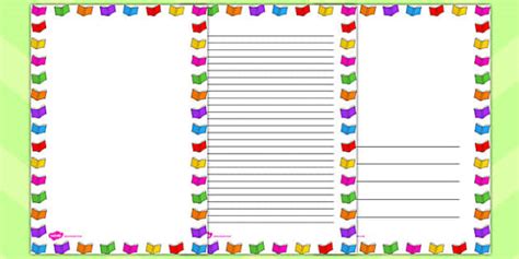 Book Page Border Design Sheets Printable | Twinkl CA