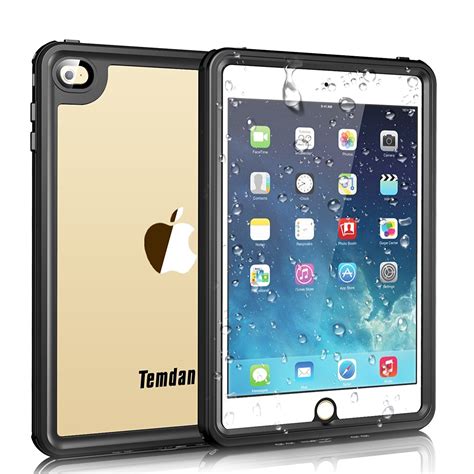 Temdan iPad Mini 4 Waterproof Case, iPad Mini 4 Waterproof Case with Adjustable Tablet Stand ...