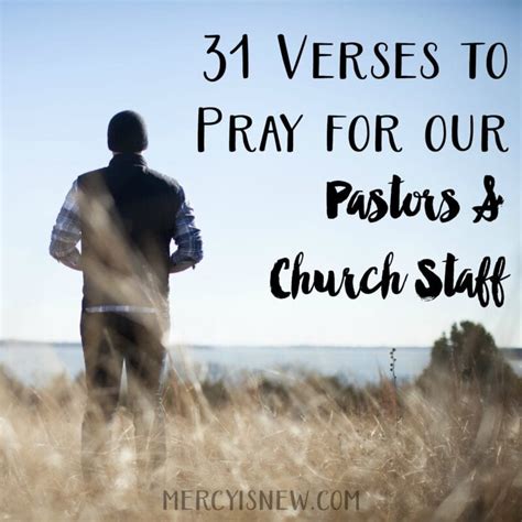 31 Verses to Pray for our Pastors & Staff