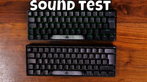 Corsair K70 Pro Mini Wireless vs K65 RGB Mini sound test - YouTube