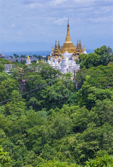 Sagaing Pagoda Myanmar editorial image. Image of hill - 105596825